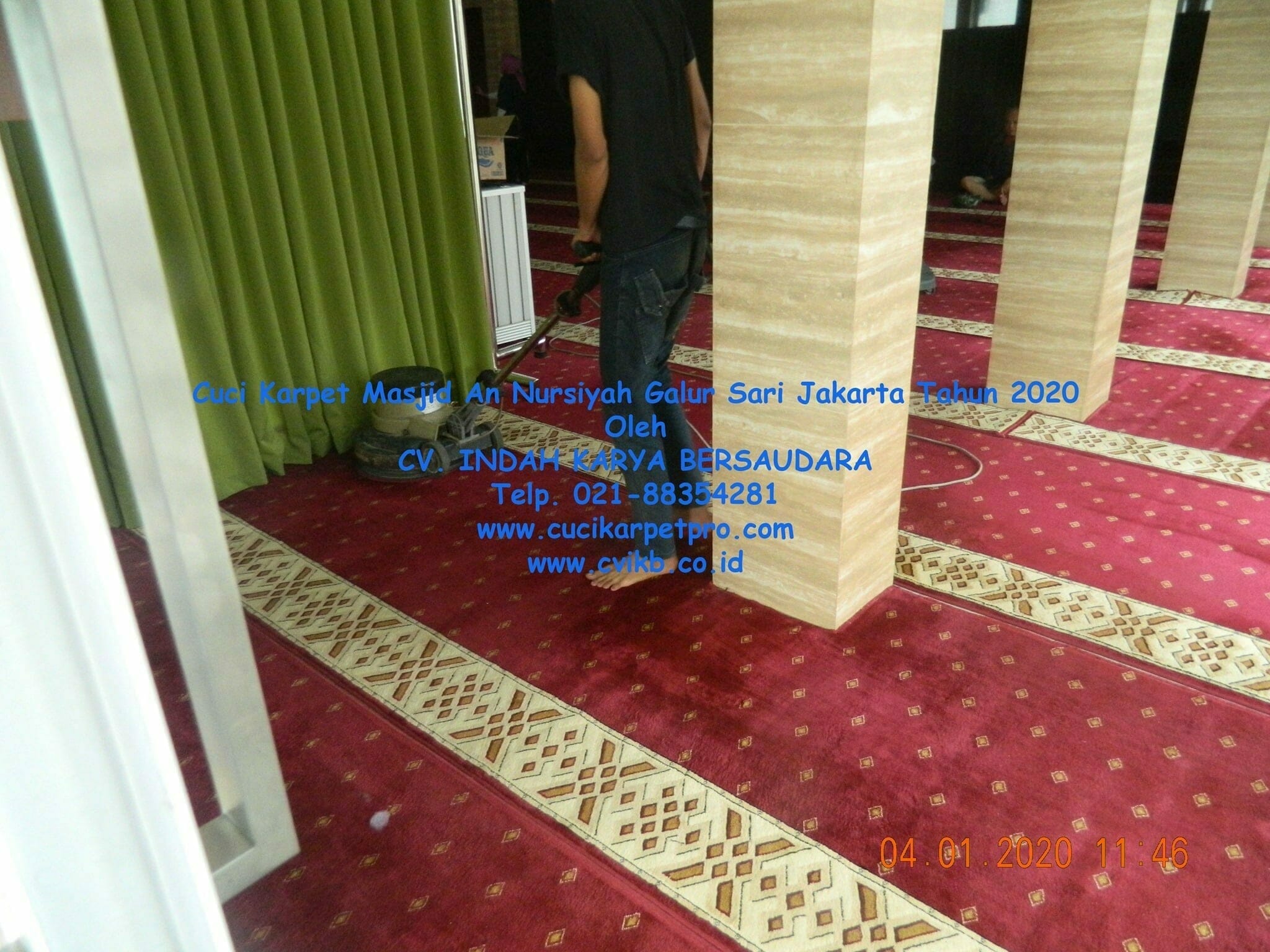 Cuci Karpet Masjid An Nursiyah di Jakarta Tahun 2020 - Layanan CV Indah Karya Bersaudara cuci karpet masjid an nursiyah galur sari jakarta tahun 2020 26