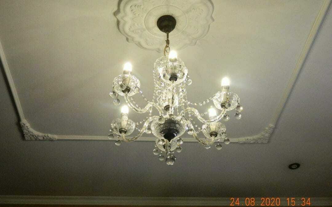 cuci lampu kristal ibu ayu reorder 43