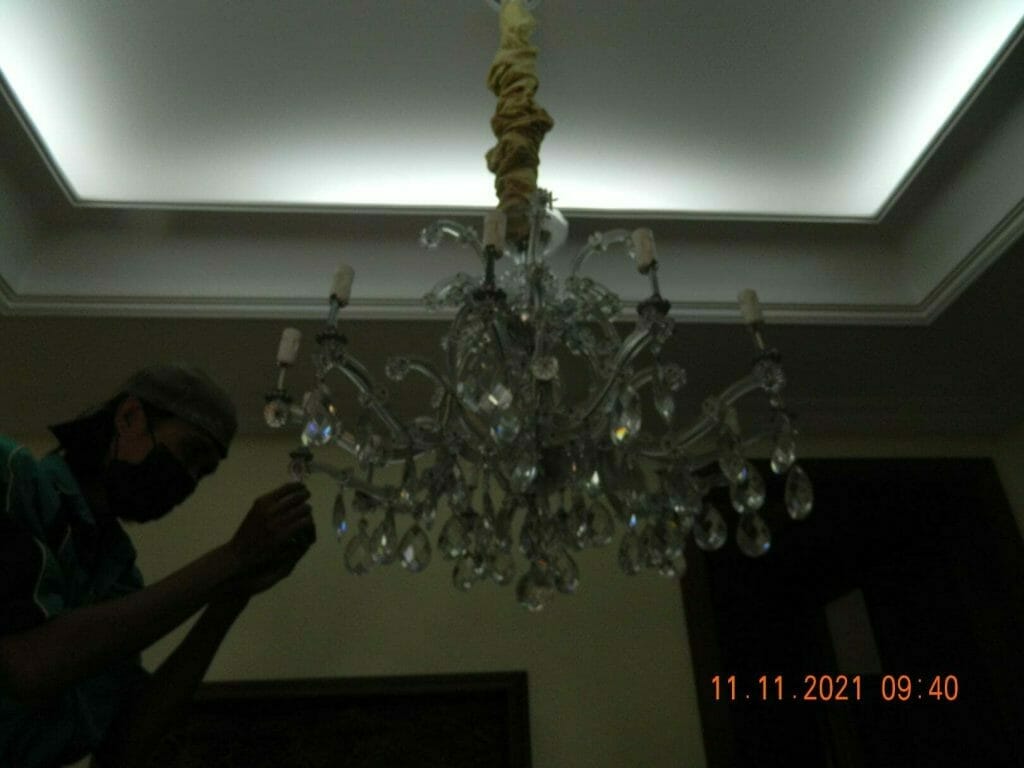 Cuci Lampu Kristal Di Kemang Pratama Bekasi 11/11/2021 cuci lampu kristal di kemang pratama bekasi 05